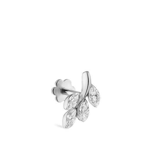 Diamond Vine Threaded Stud Earring