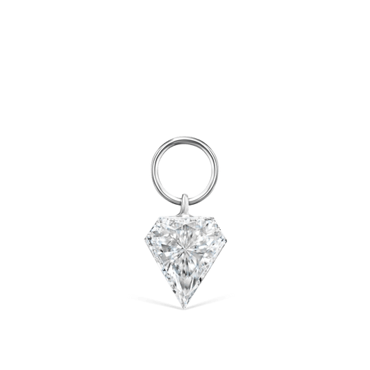 Invisible Set Diamond Silhouette Charm