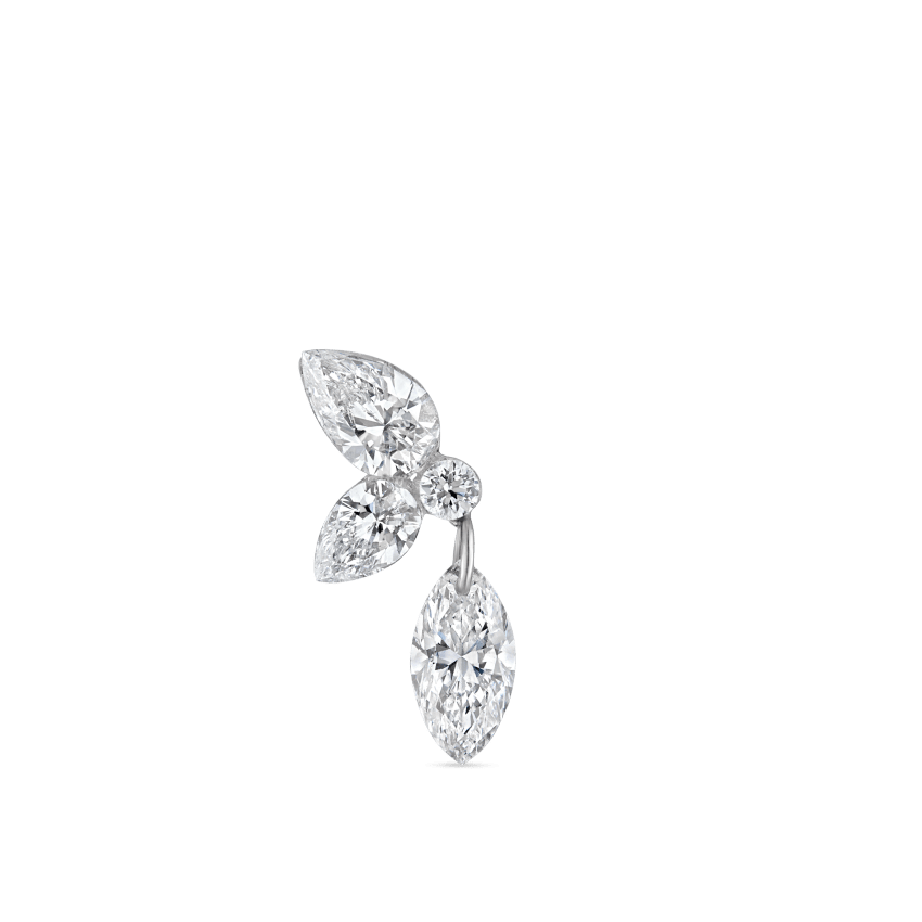 Marquise Pear Diamond Echo Stud Earring