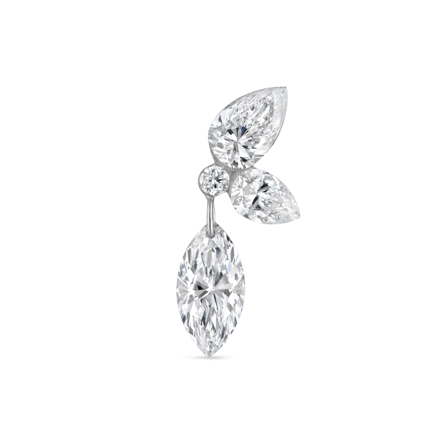 Marquise Pear Diamond Echo Stud Earring