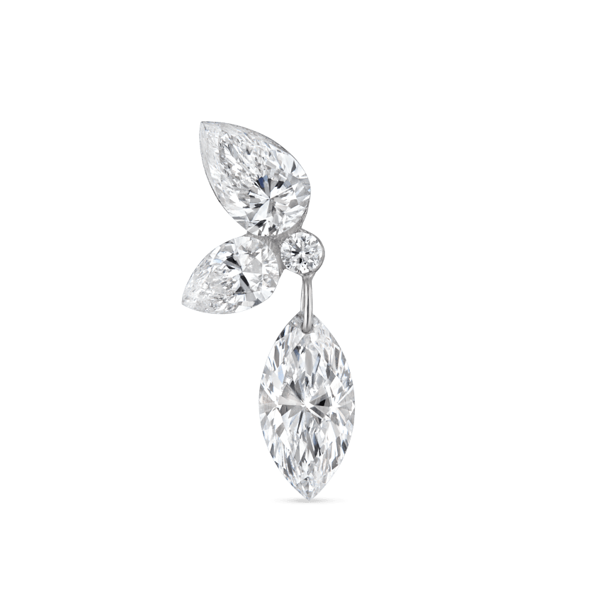 Marquise Pear Diamond Echo Stud Earring