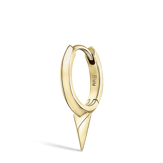 Faceted Single Short Spike Hoop Earring