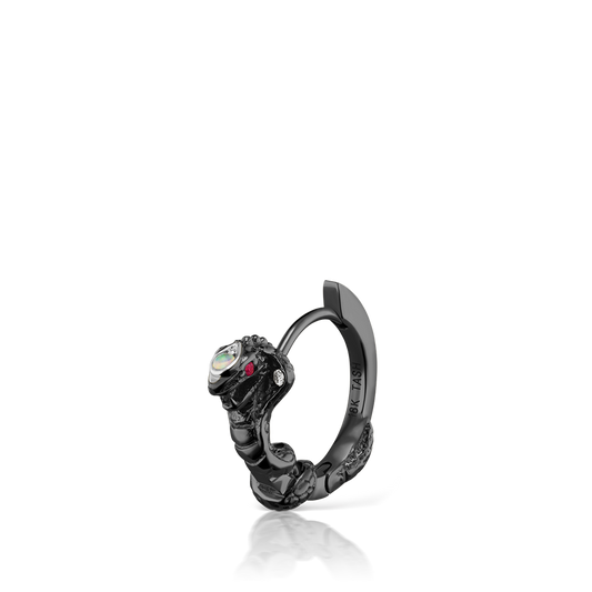8mm Cobra Clicker with Opal Head and Ruby Eyes