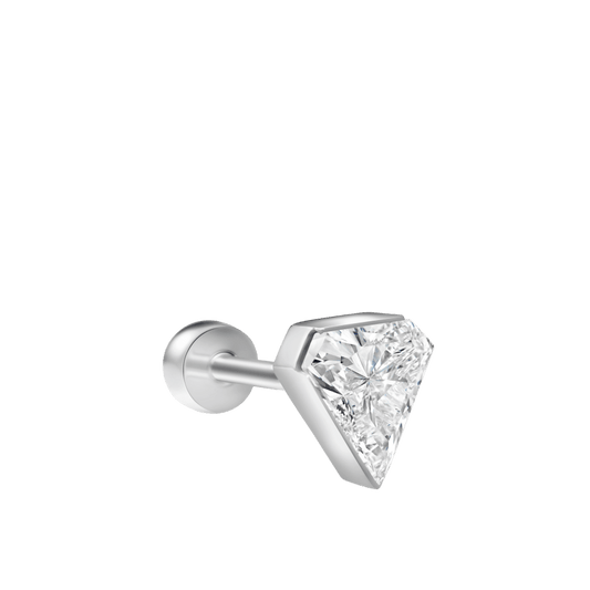 Invisible Set Silhouette Diamond Threaded Stud Earring