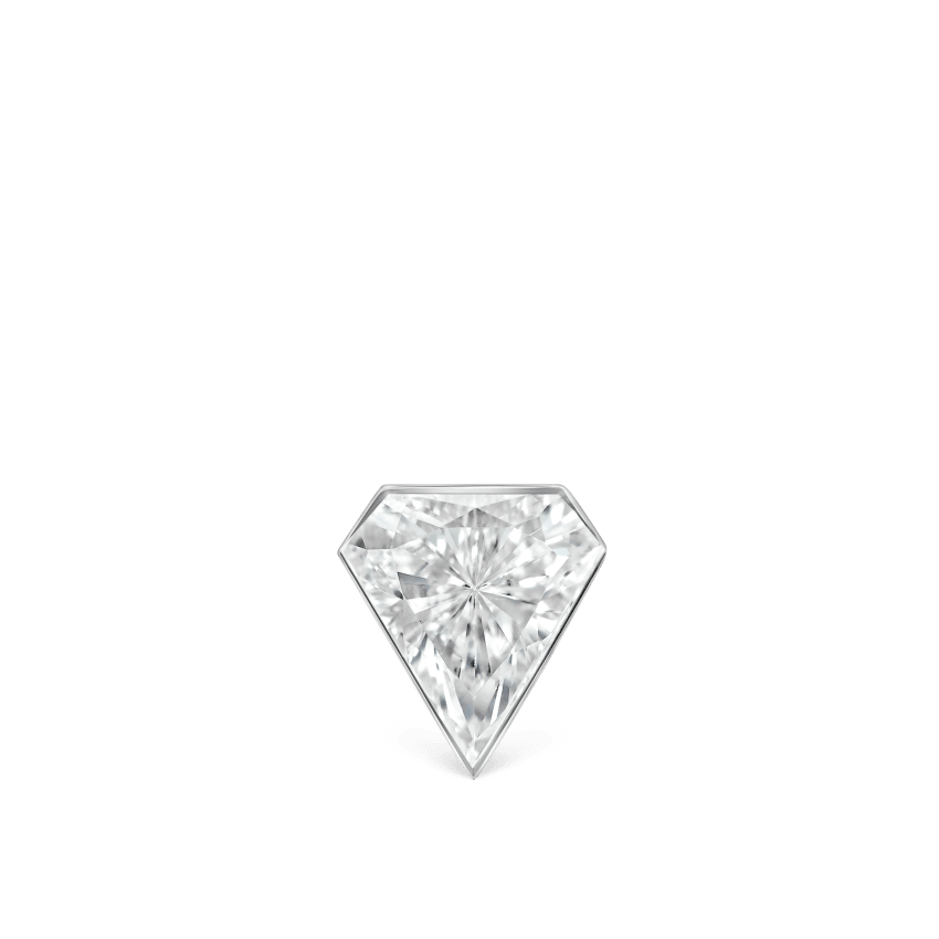 Invisible Set Silhouette Diamond Threaded Stud Earring