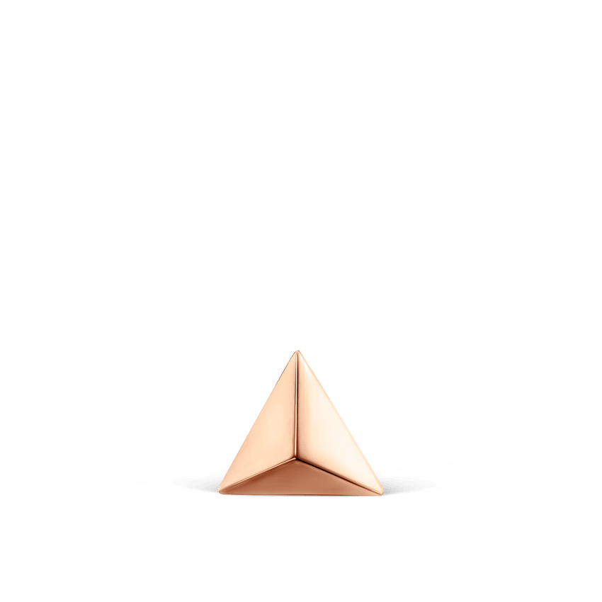 Faceted Triangle Threaded Stud Earring With Titanium Backing