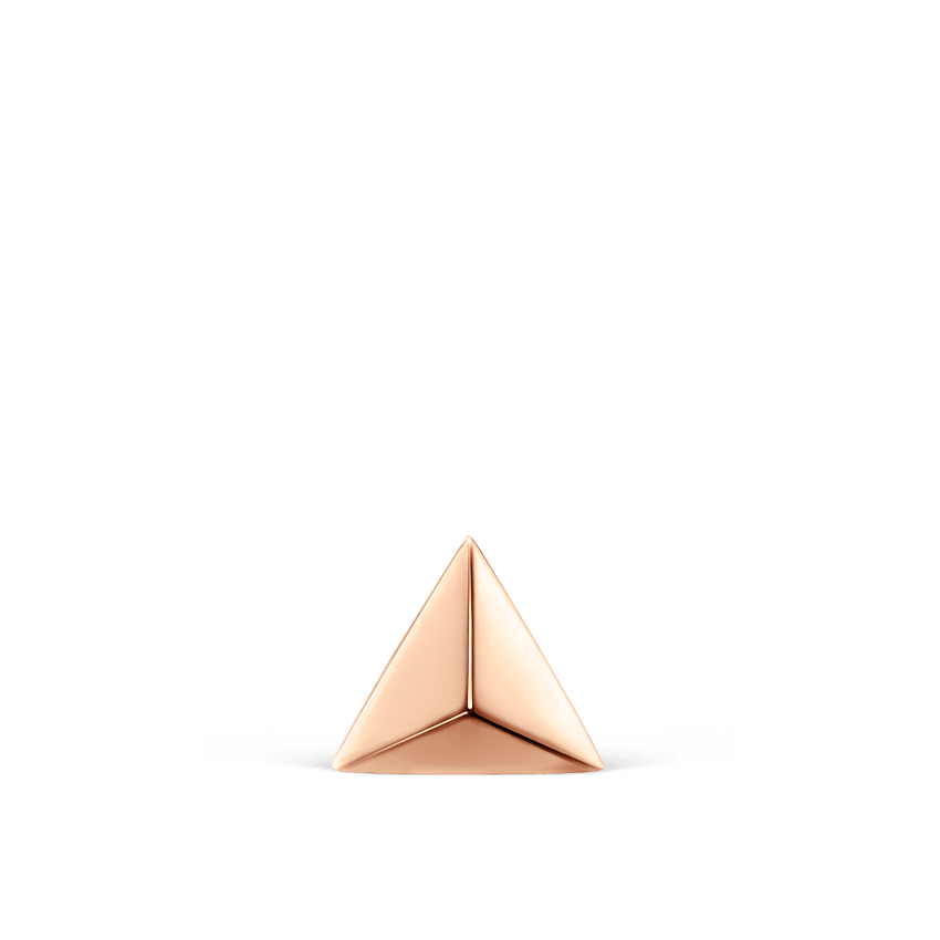 Faceted Triangle Threaded Stud Earring With Titanium Backing