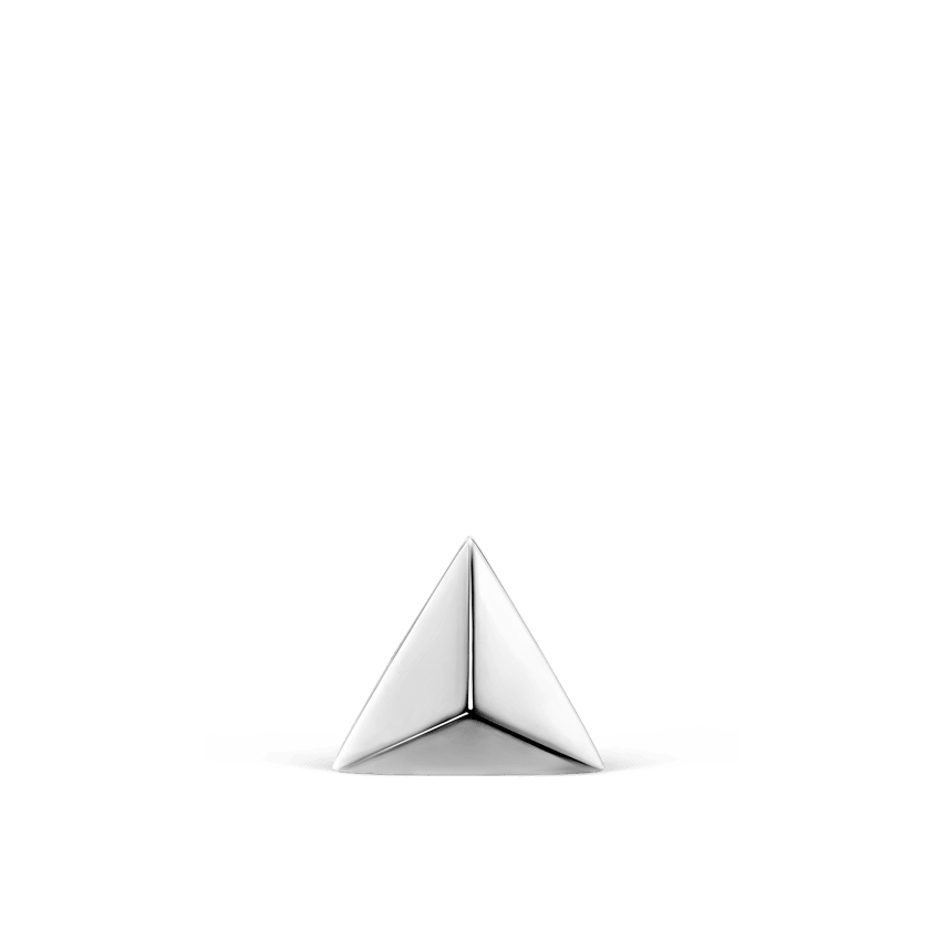 Faceted Triangle Threaded Stud Earring With Titanium Backing