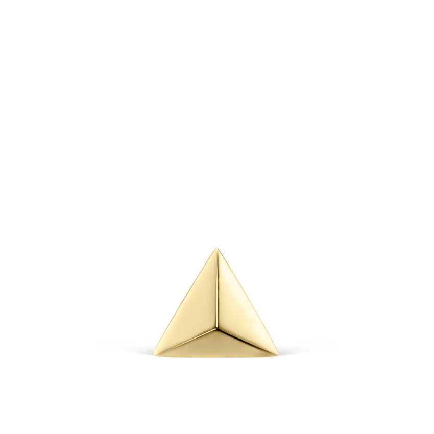 Faceted Triangle Threaded Stud Earring With Titanium Backing